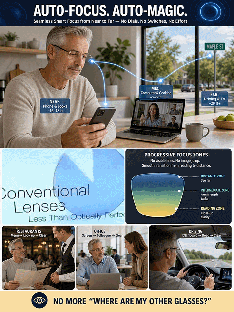 Ultra-Thin, Frameless Photochromic Reading Glasses