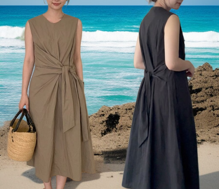 フォーマルシーンでも使えるシャツワンピース