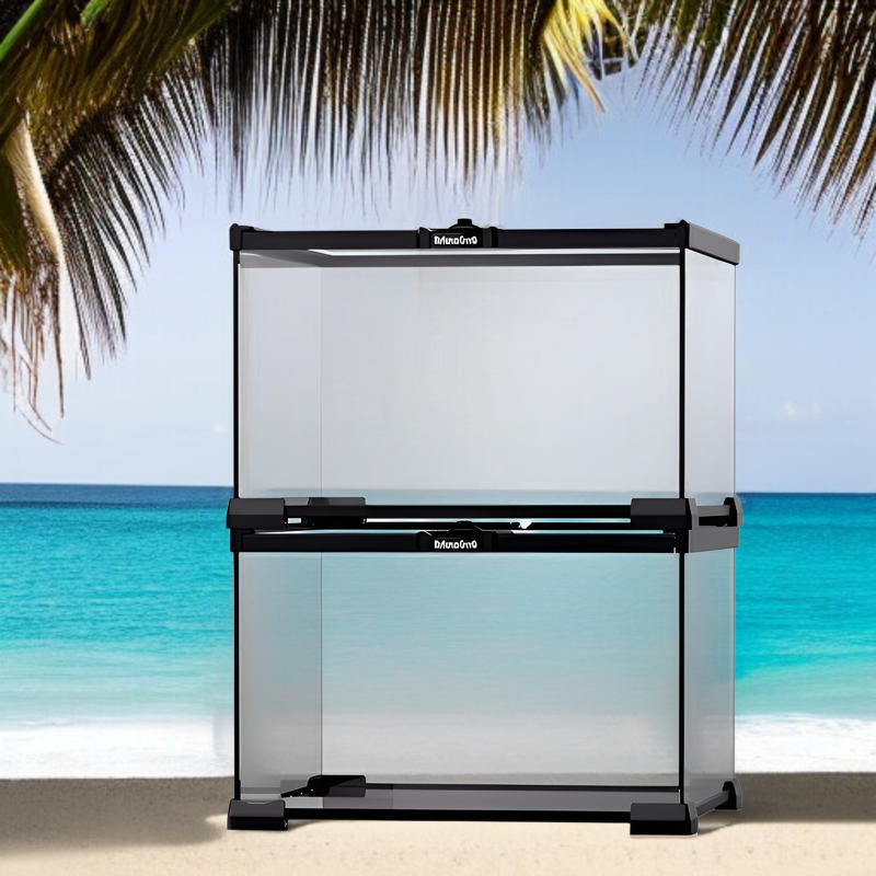 爬宠宠物玻璃缸可堆叠蜥蜴守宫甲虫蜘蛛喂养雨林造景饲养缸观赏缸