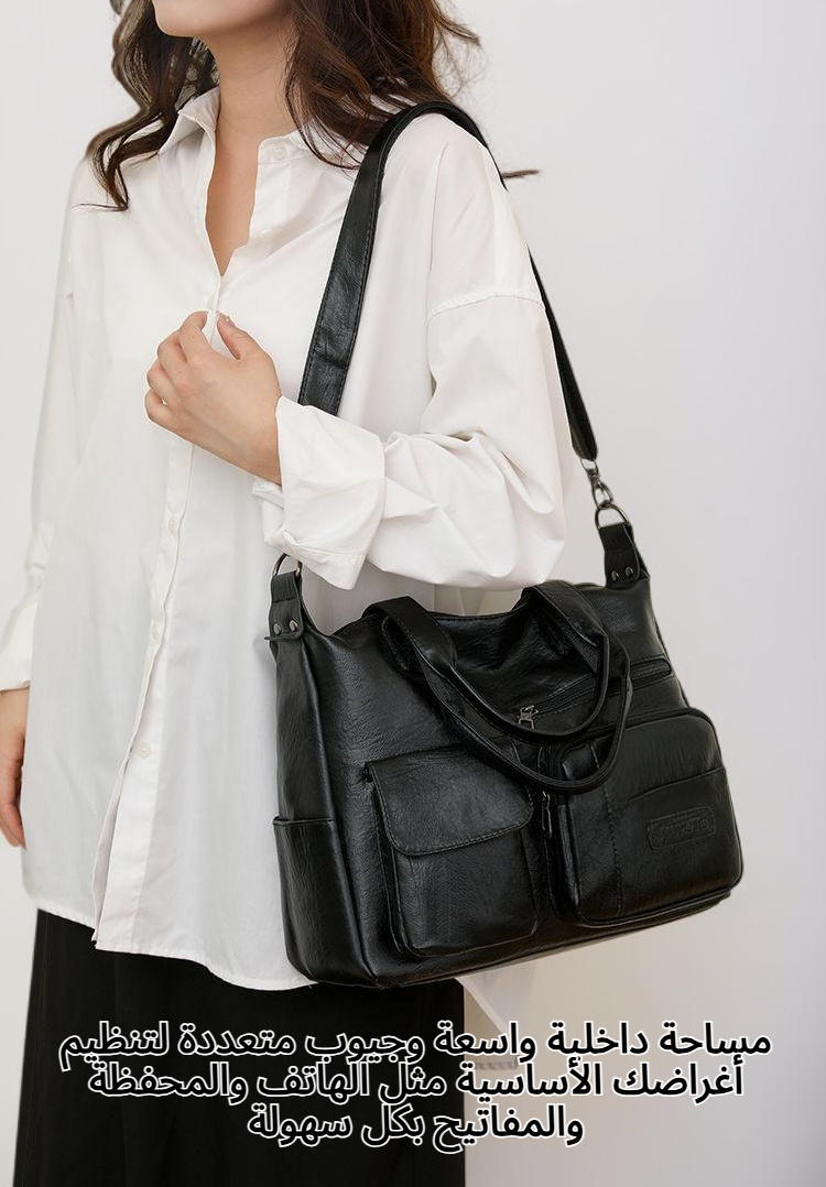 حقيبة كتف كروس أنيقة بلون أسود عصري