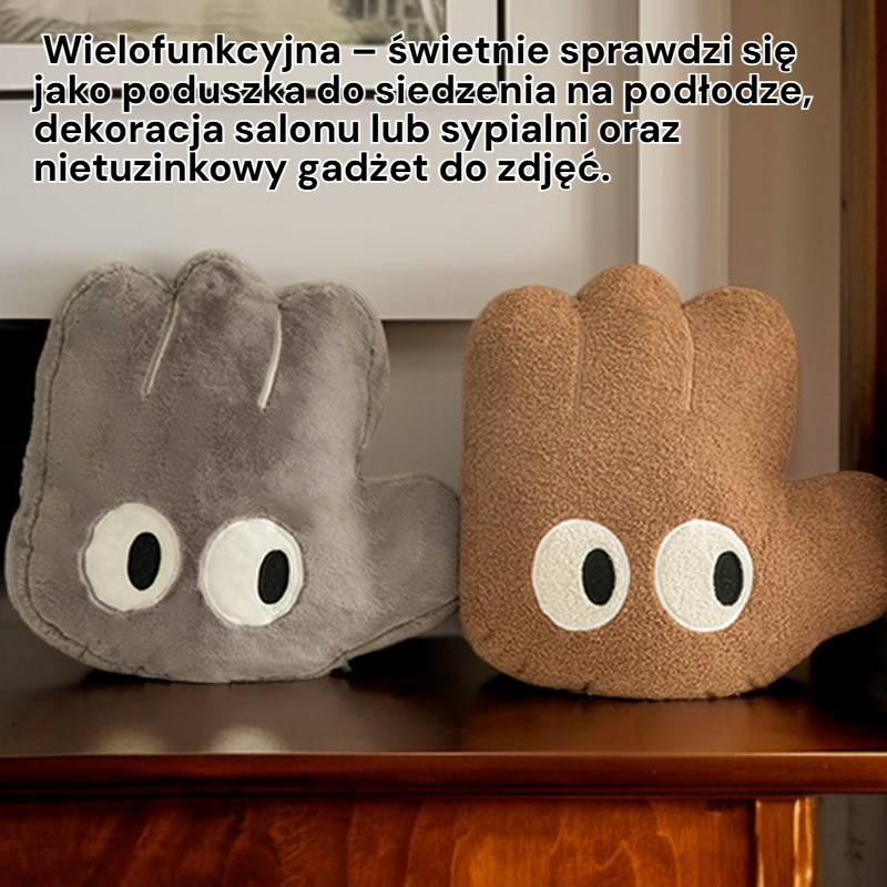 Urocza poduszka z dużą powieką, ozdoba na palec, mata tatami