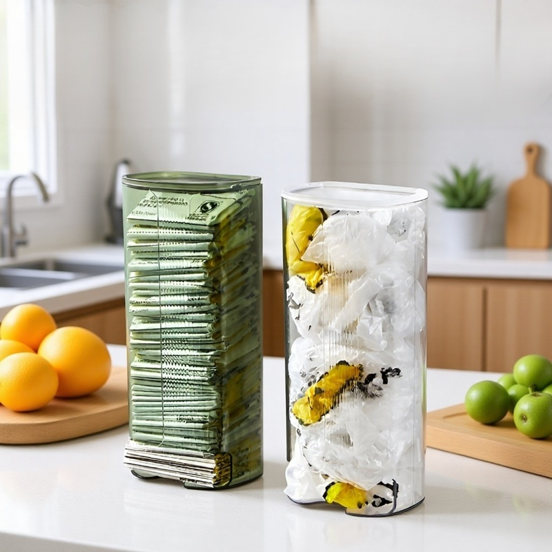 高級な壁掛け式ゴミ袋収納ボックス、透明な下着と靴下オーガナイザー、穴あけ不要。