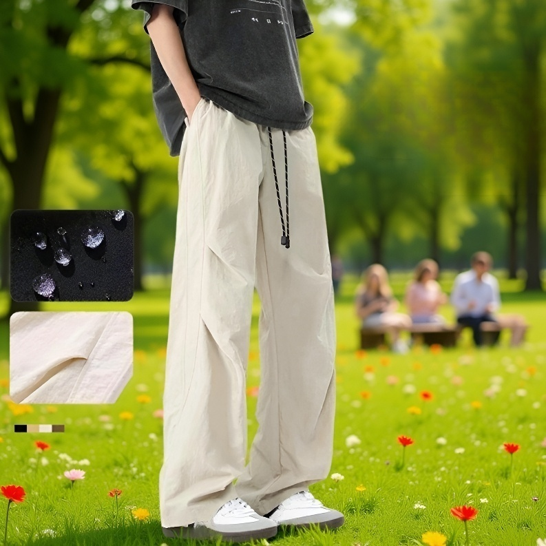 남자 아메리칸 카고 팬츠 긴바지 와이드 일자 우산 팬츠 캐주얼 와이드 팬츠 카고 팬츠