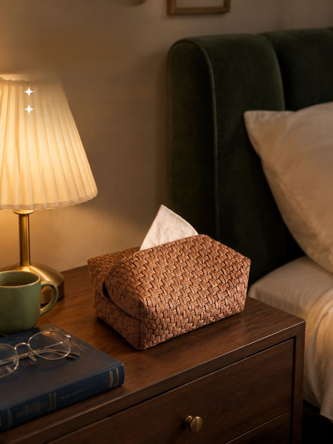 Vintage-Style High-End 2025 Tissue Box for Home Use, Woven Living Room Tissue Box, Light Luxury Napk
