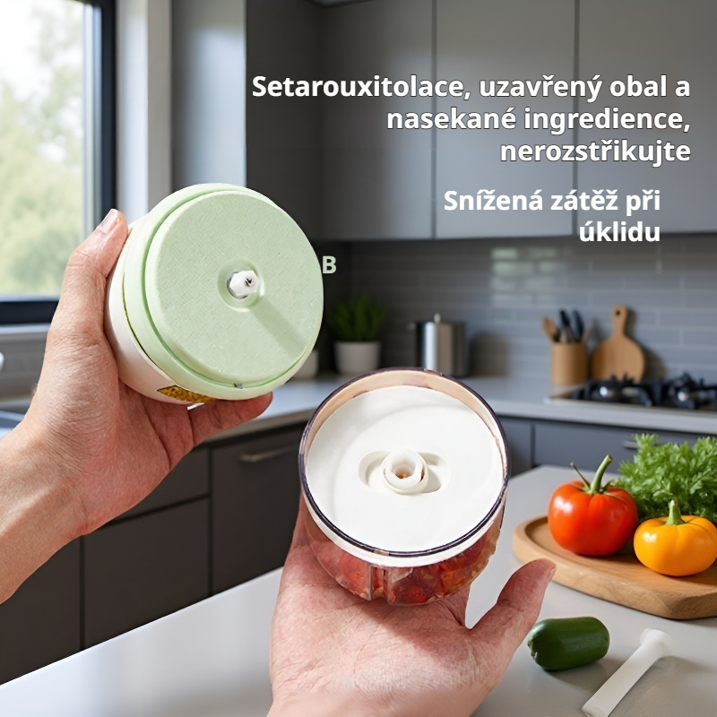 Elektrický mini drtič česneku