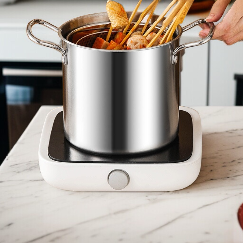 Tempura special large capacity frying pan