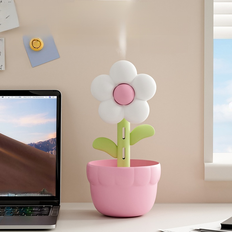 Flower ornament night light humidifier