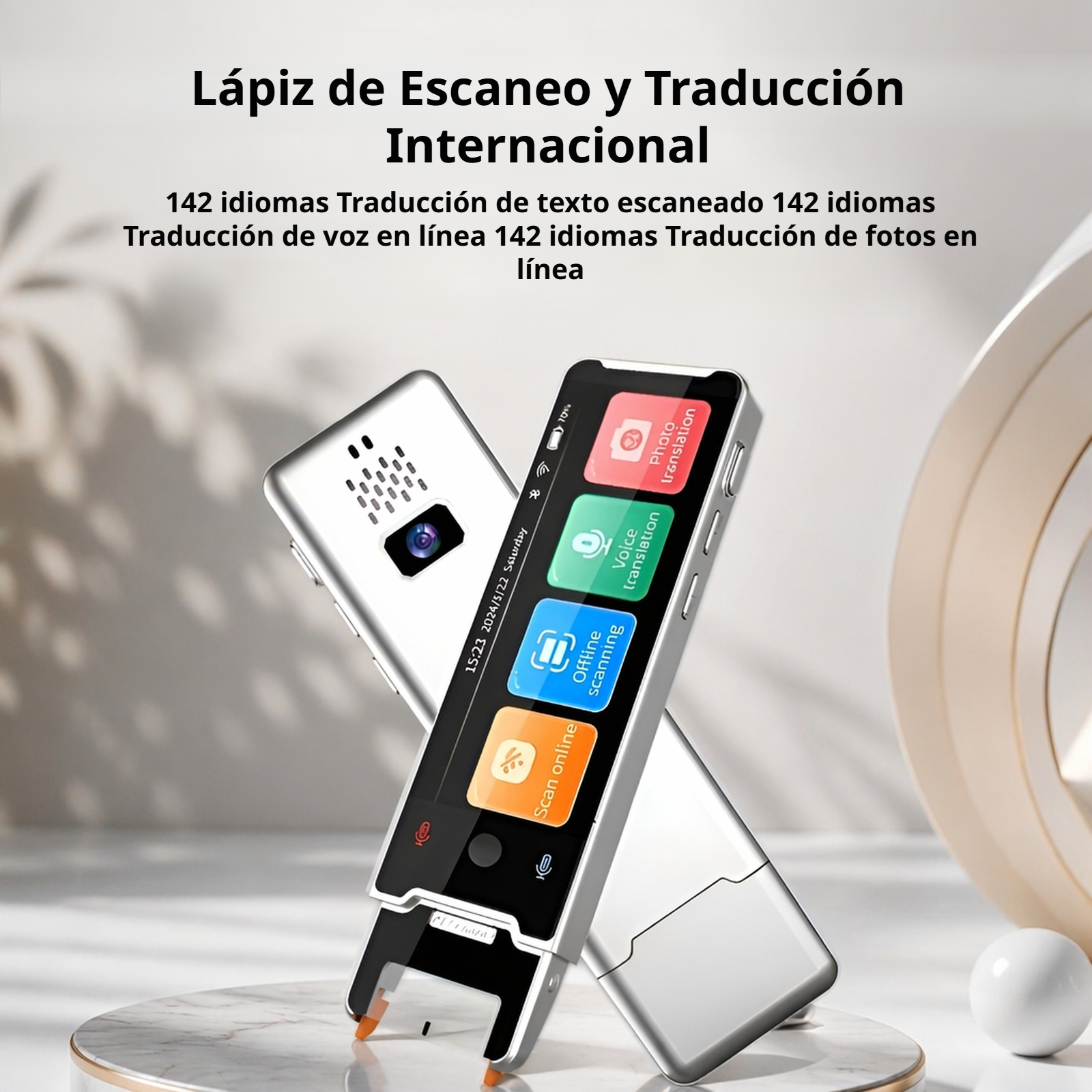 Traductor inteligente multilingüe, escáner de traducción de voz para negocios