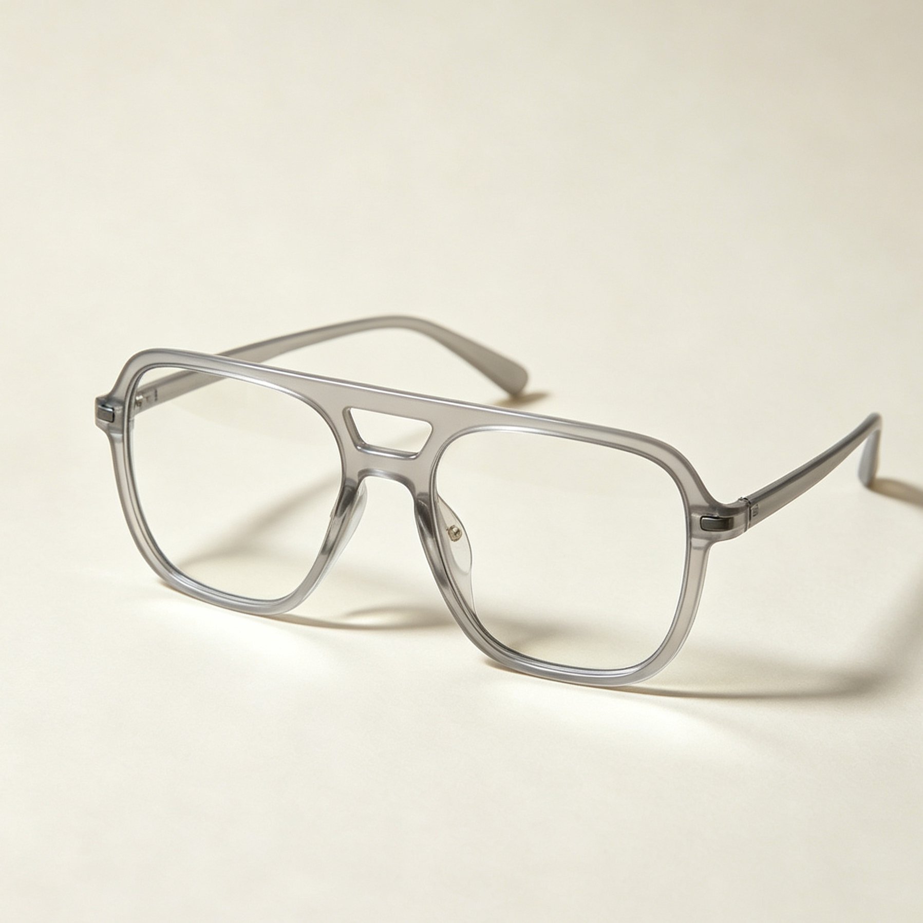 Elegant Gray Full-Rim Eyewear