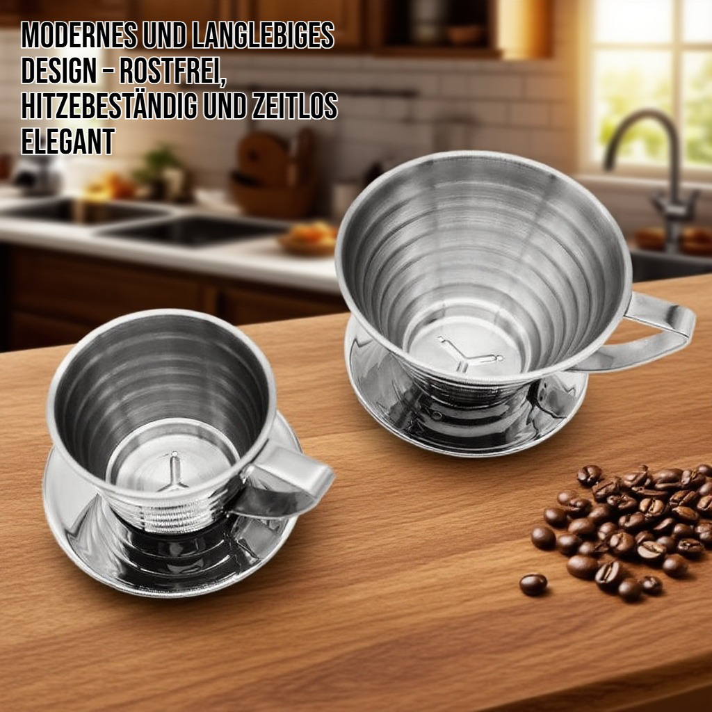 Wiederverwendbarer Handfilter aus Edelstahl für Kaffee