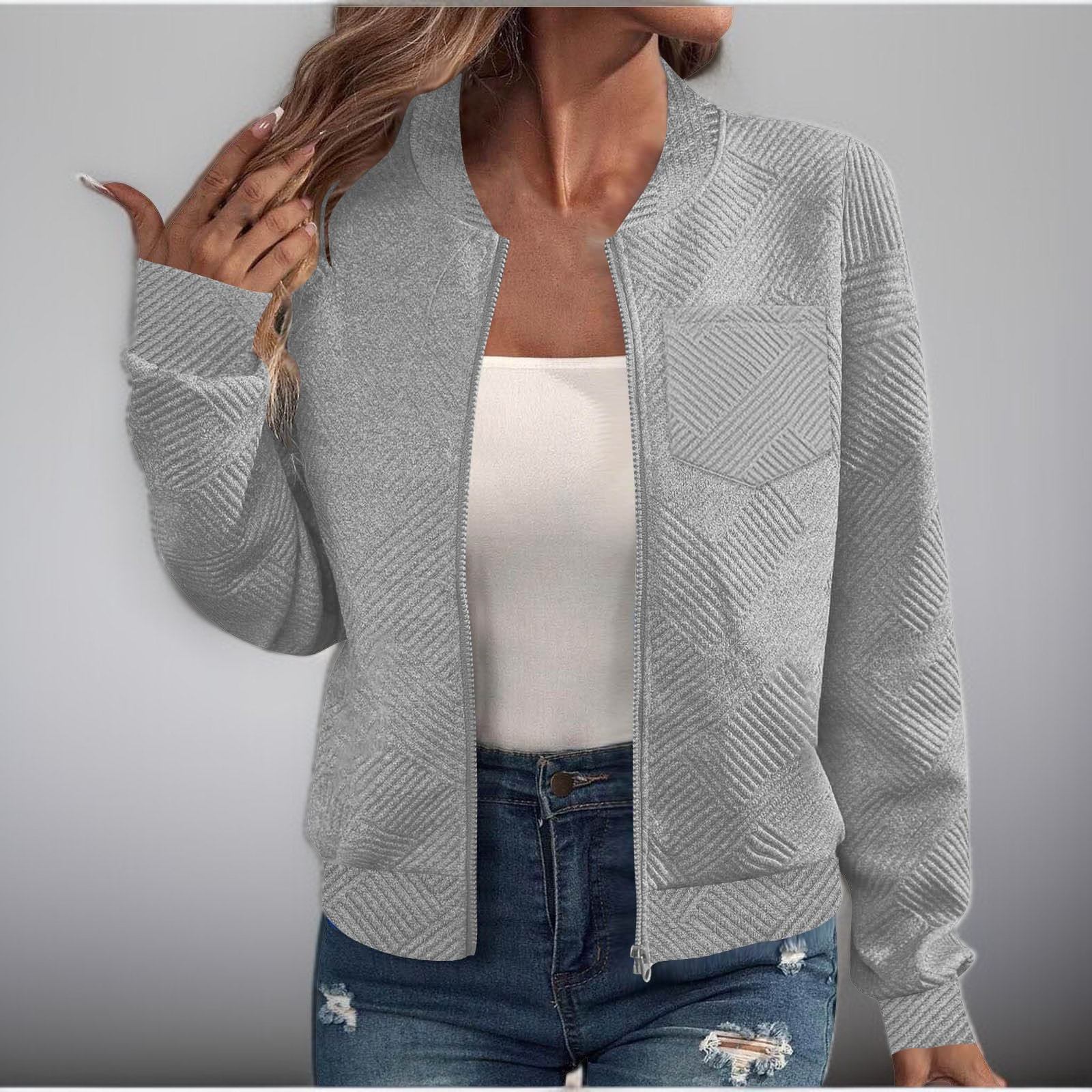 春秋向け長袖アウタージャケット