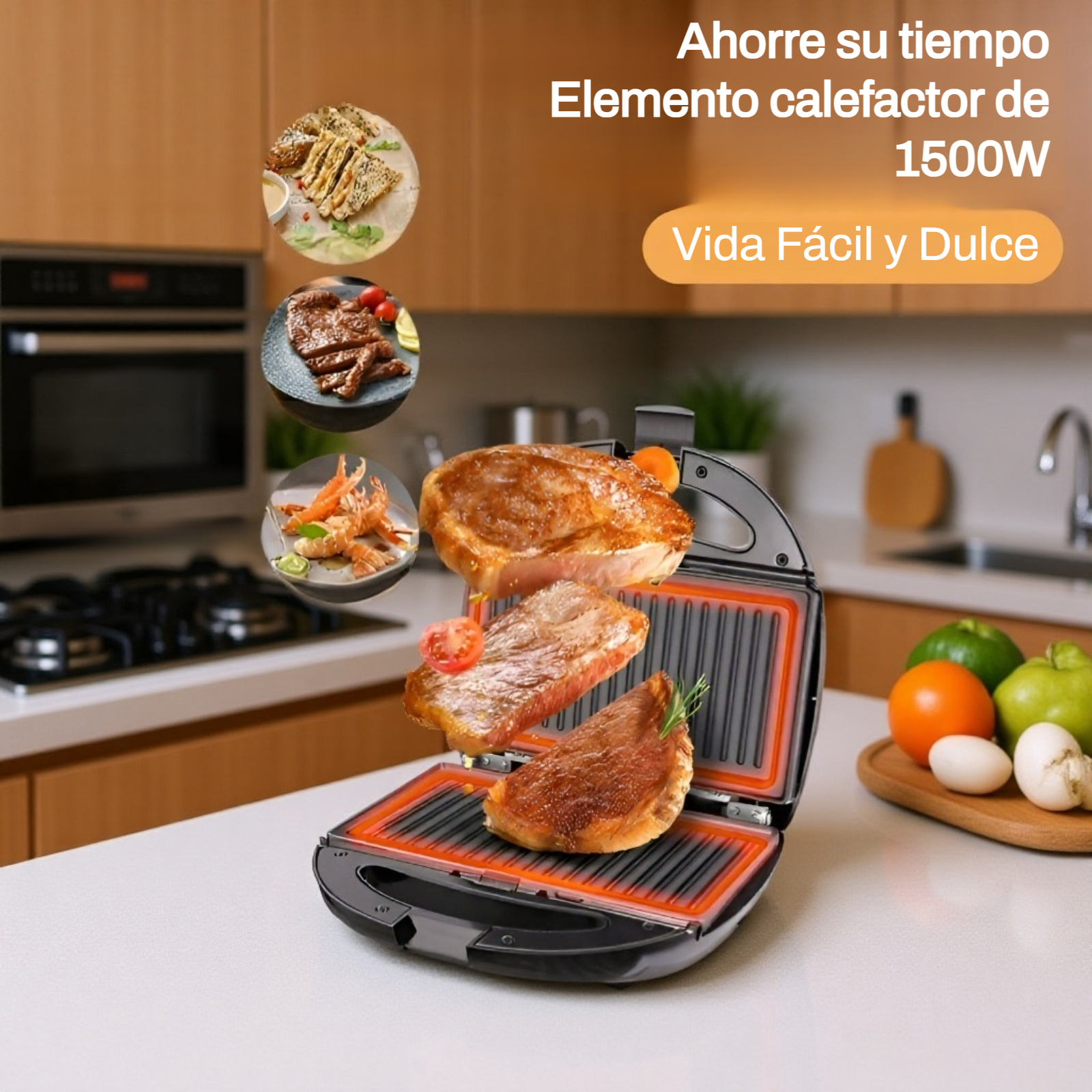 Máquina para sándwiches fácil de usar y limpiar