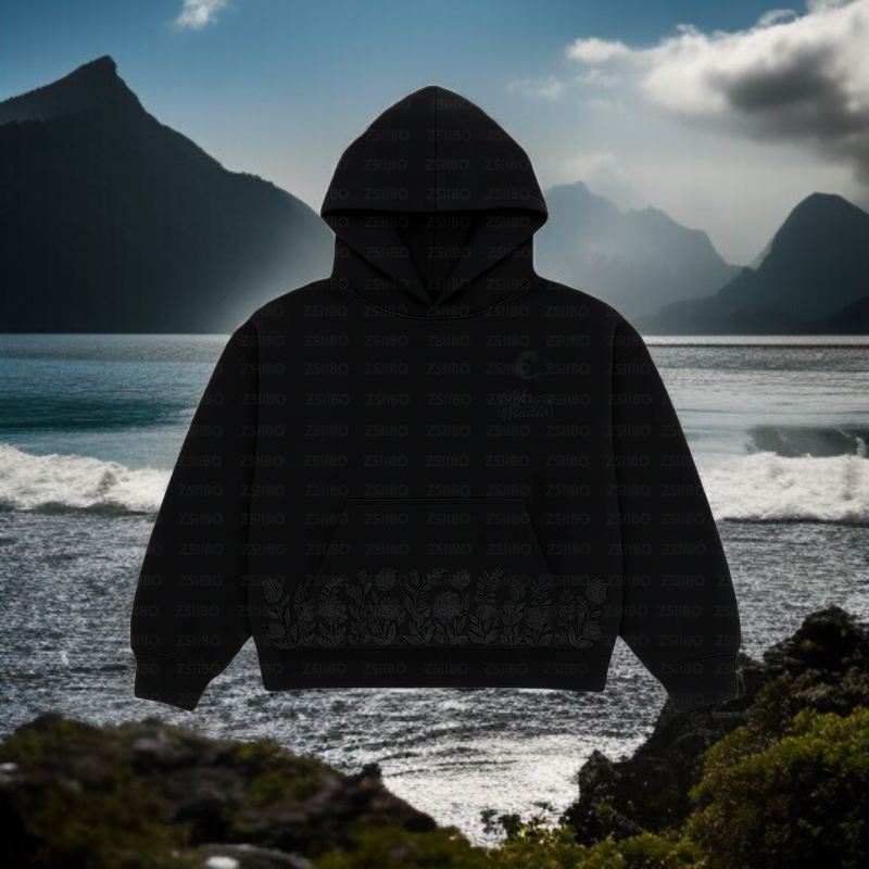 풀오버 후드 루즈핏 맨투맨 프린트 플라워 빈티지 후드