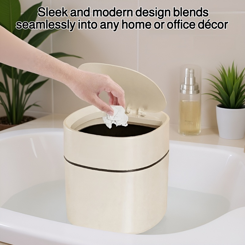 Flip-top trash can