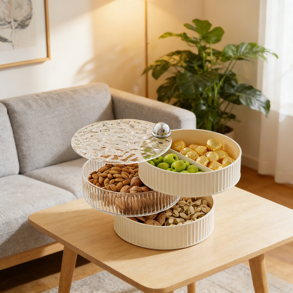 輕奢奶油風果盤糖果盒