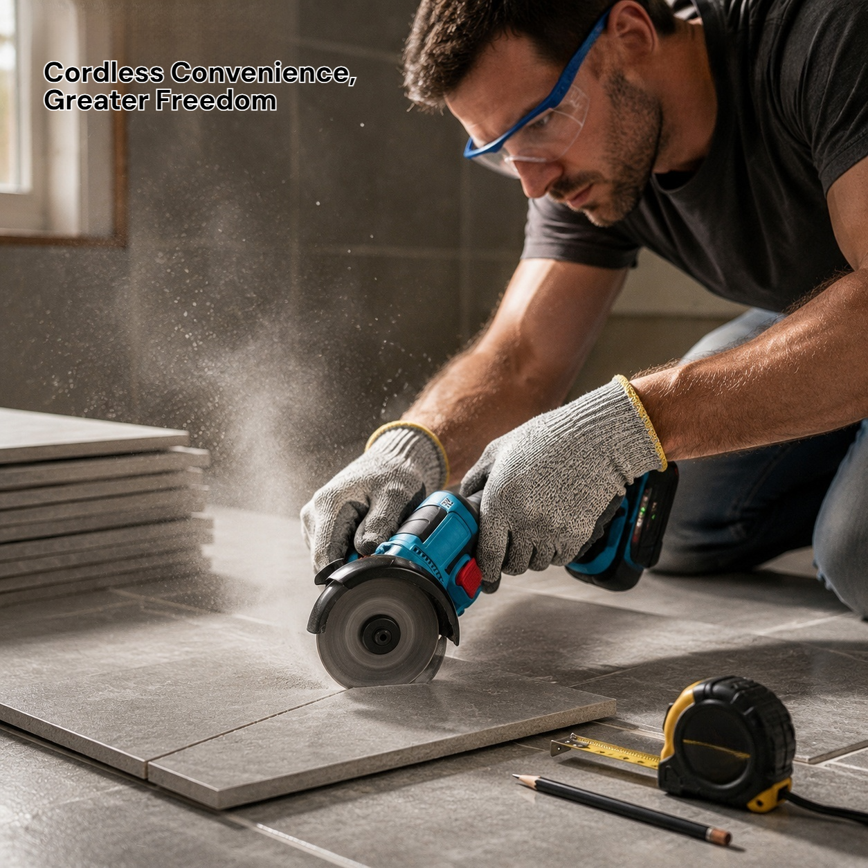 Home rechargeable lithium-ion angle grinder