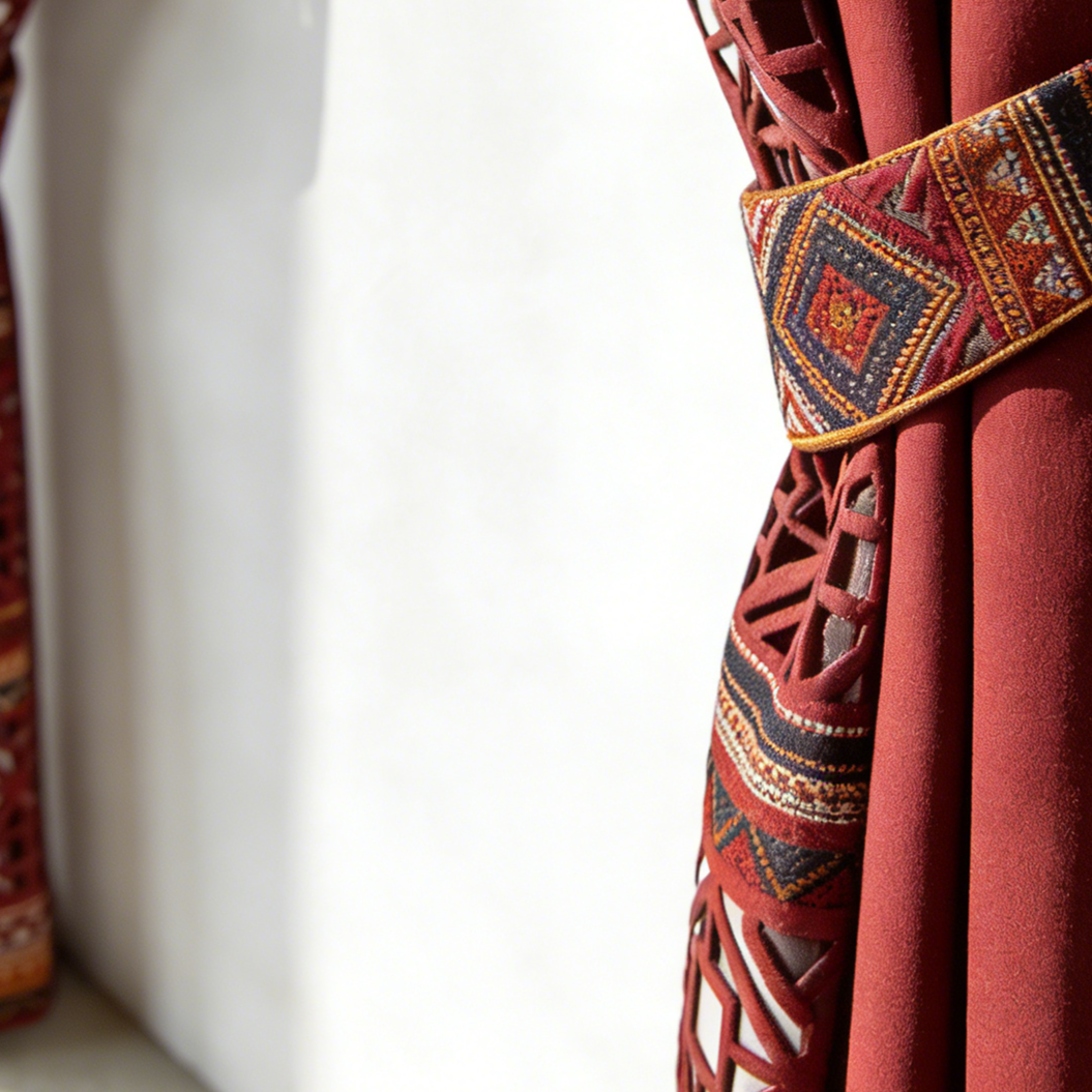  Elegantní červený závěs