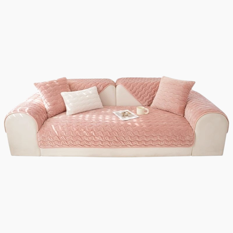 겨울 소파 커버 미끄럼 방지 두꺼운 보풀 대두 섬유 소파 커버 커버