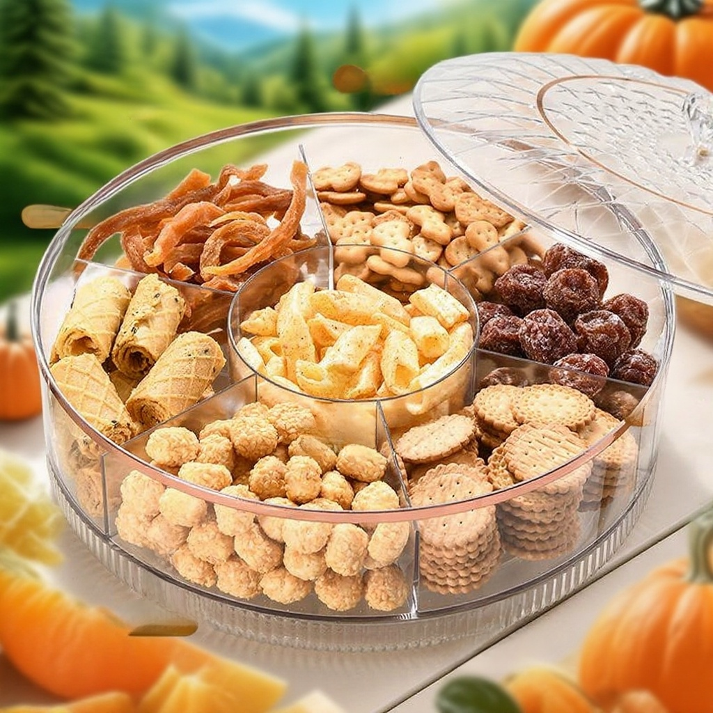 가정용 거실 투명 과일 간식 수납판