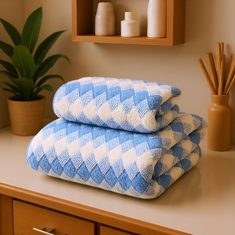 ギフト包装されたダイヤモンド柄タオル