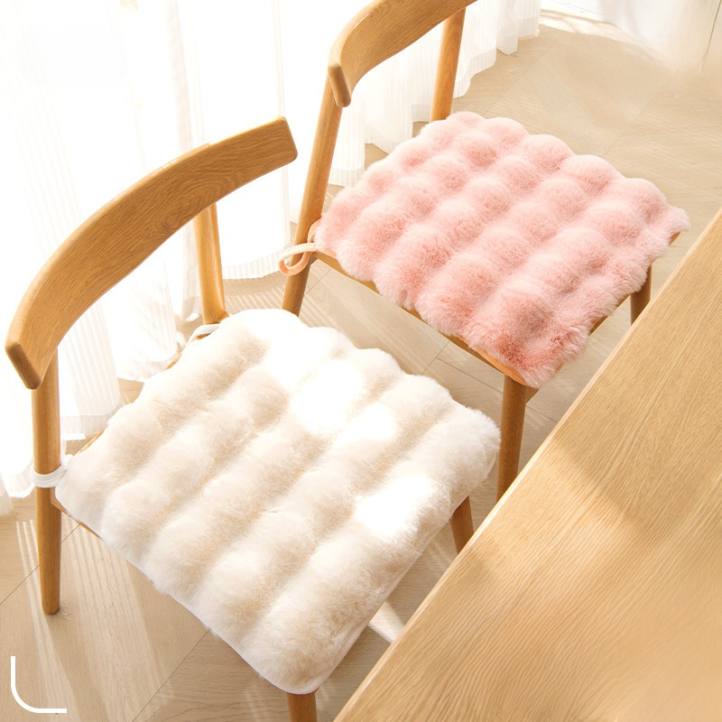 Rabbit fur warm cushion, fart cushion, thick plush cushion