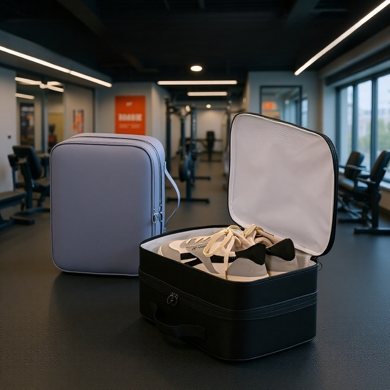 旅行用靴収納バッグ 折りたたみ式 ポータブル 3層 立体 靴バッグ 旅行用