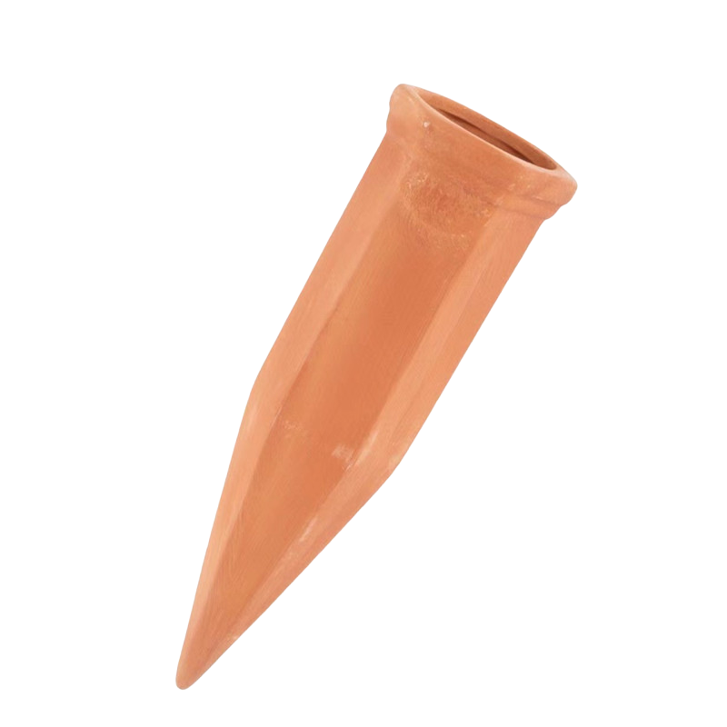 セラミック怠惰な自動花散水装置赤い陶器透水器 4 パックドリッパー庭点滴灌漑装置