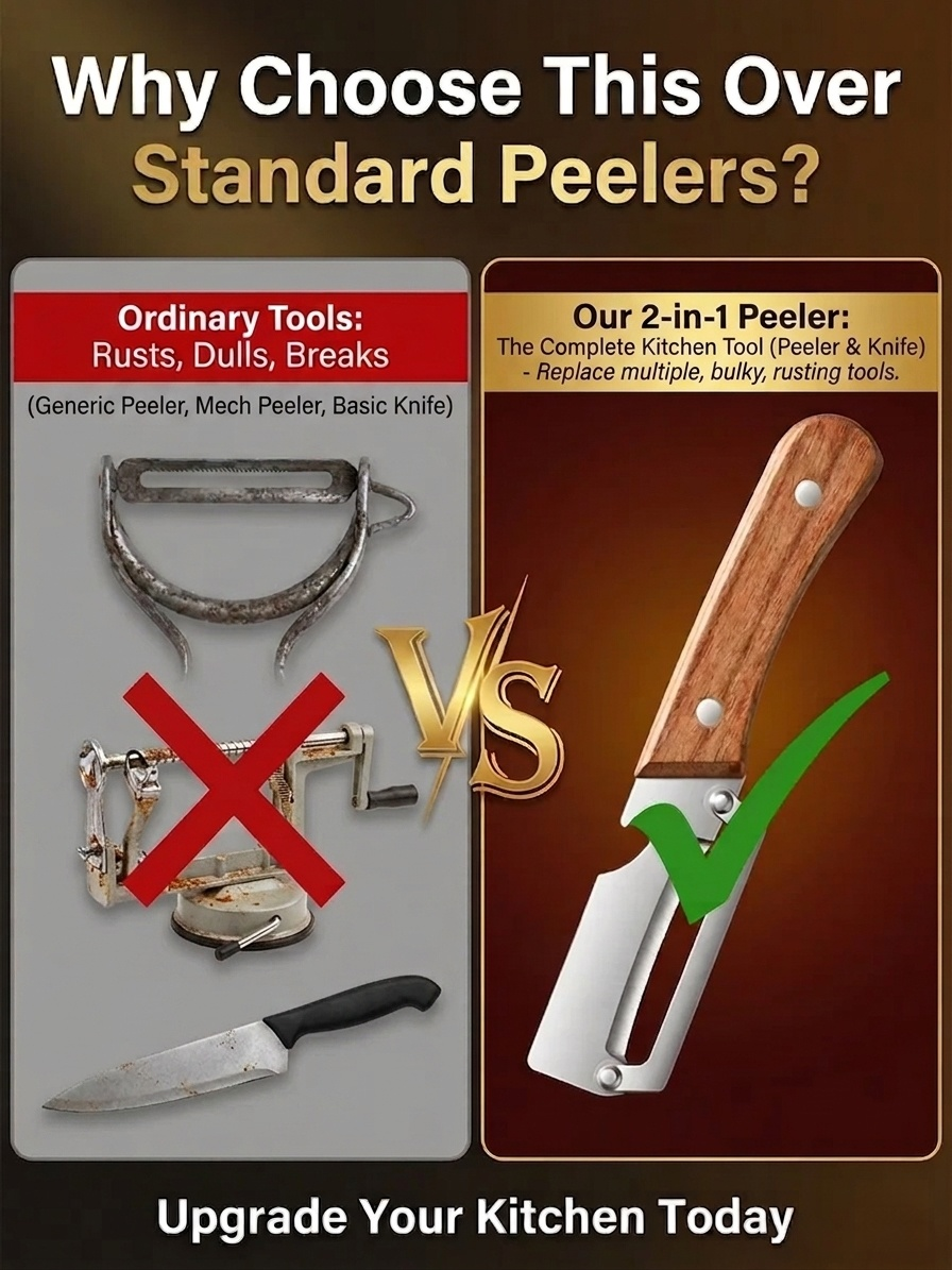 Multi-functional stainless steel peeler