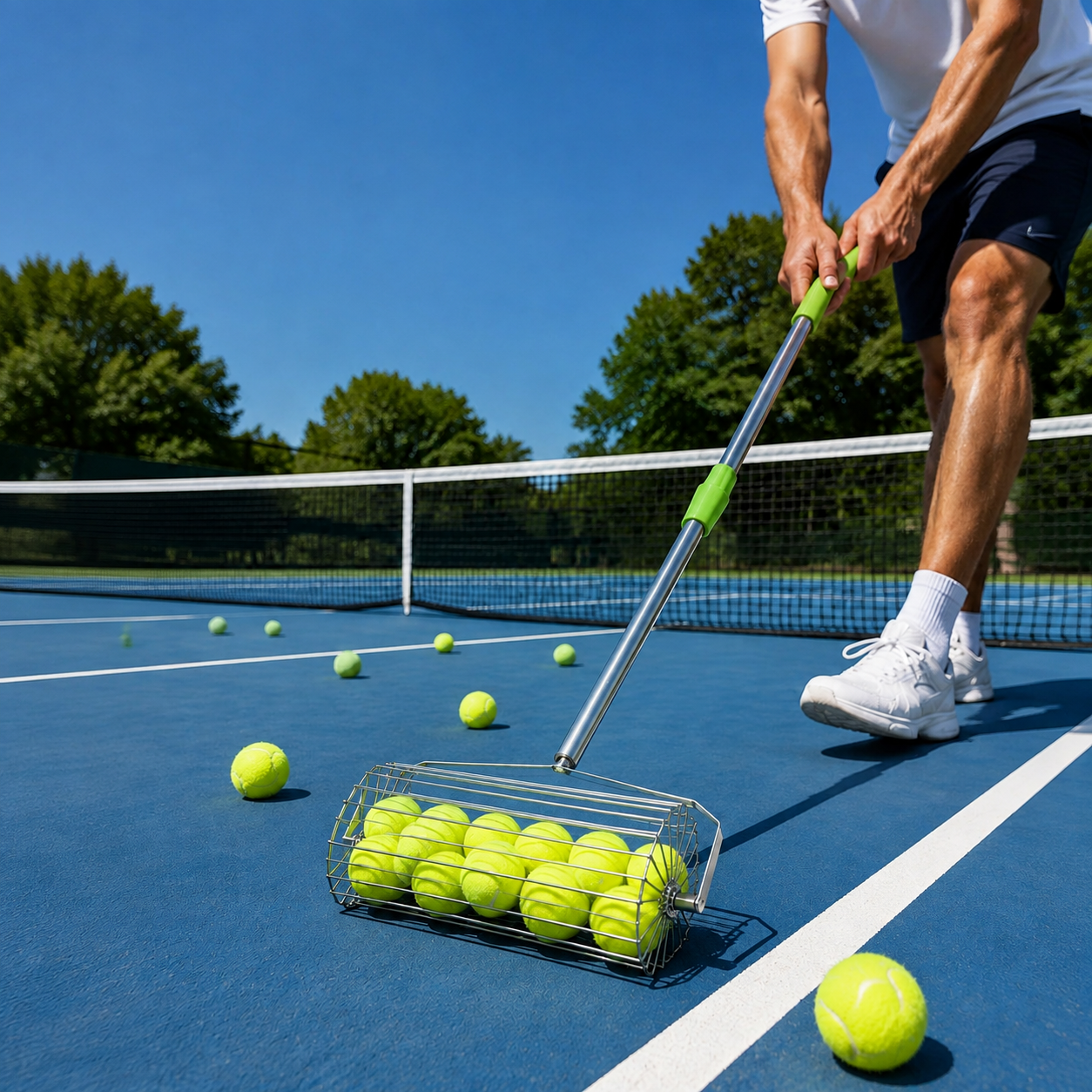 Stainless steel roller golf ball retriever