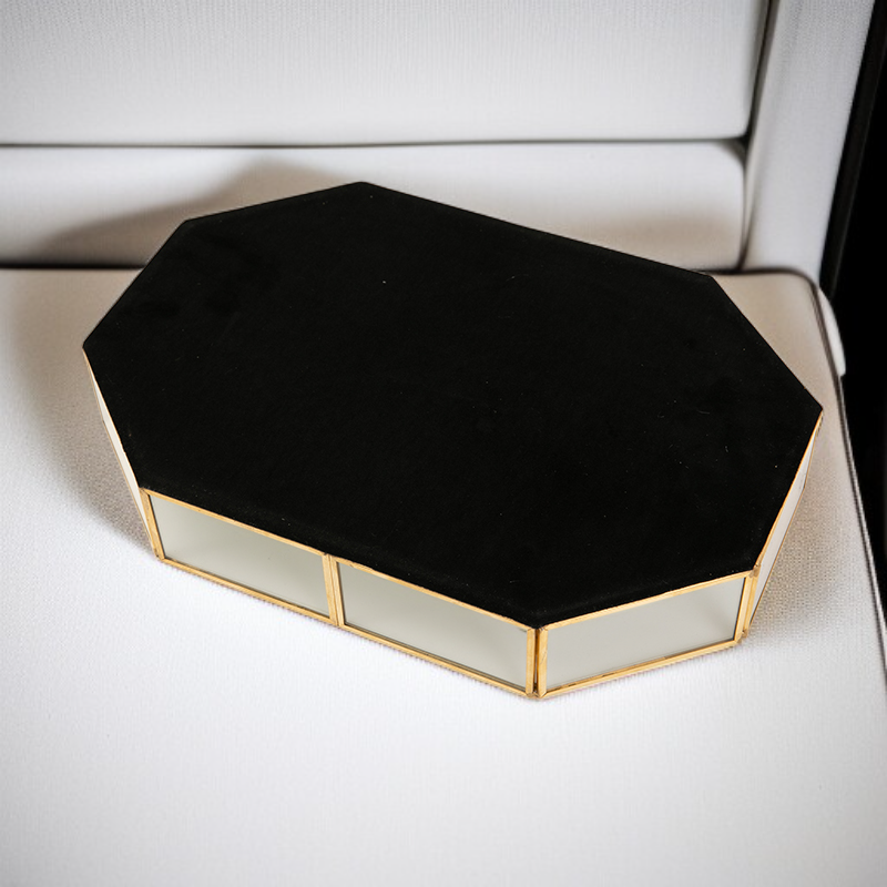 Bandeja organizadora de vidrio nórdico para cosméticos y perfumes