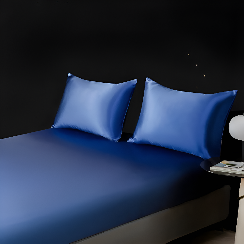 Silk bed sheet set