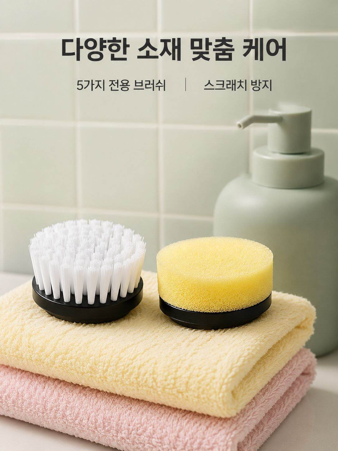 전동청소브러쉬 다용도 장단기 청소신기 9 in 1 탈부착 욕실 주방청소브러쉬