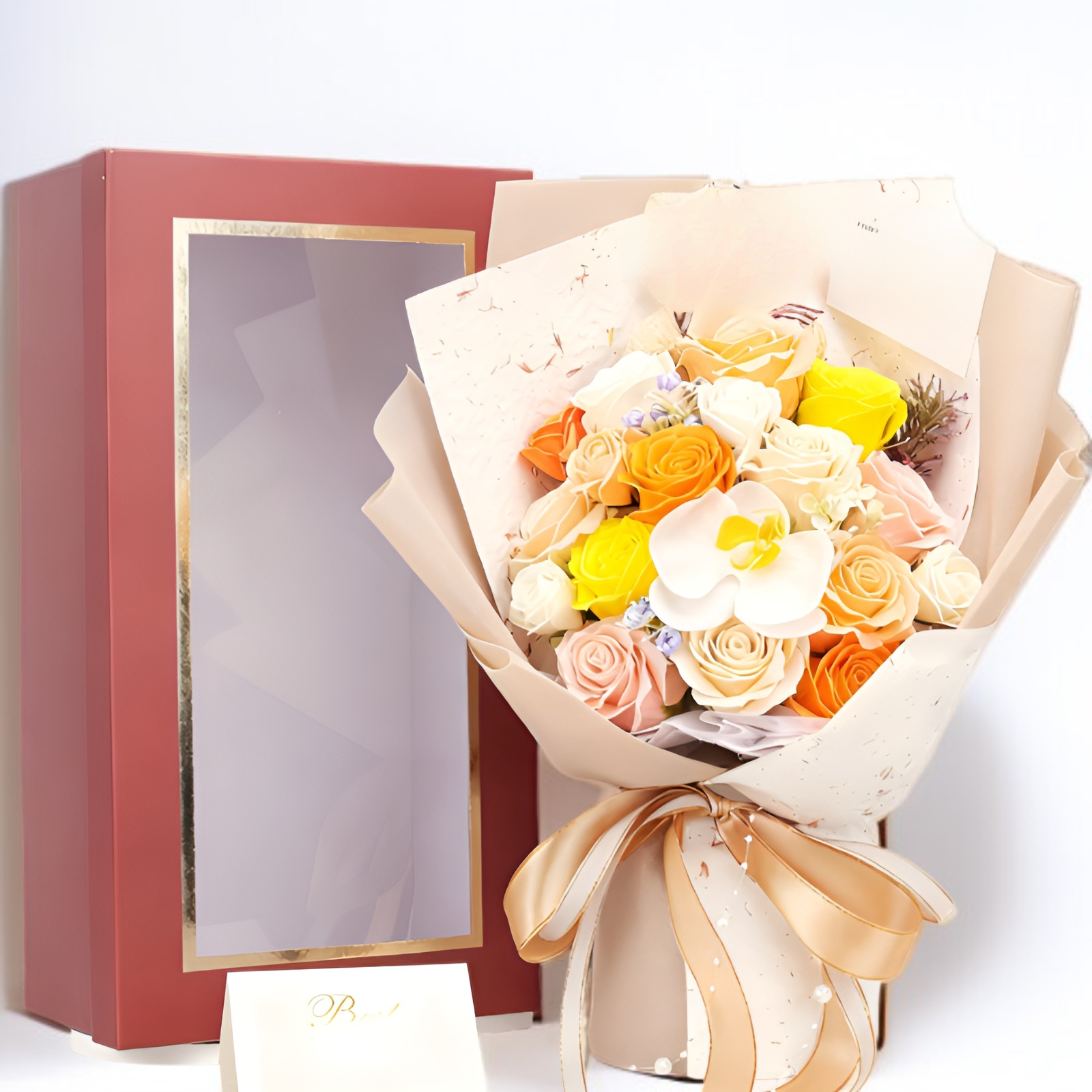 Regalos originales con flores en caja