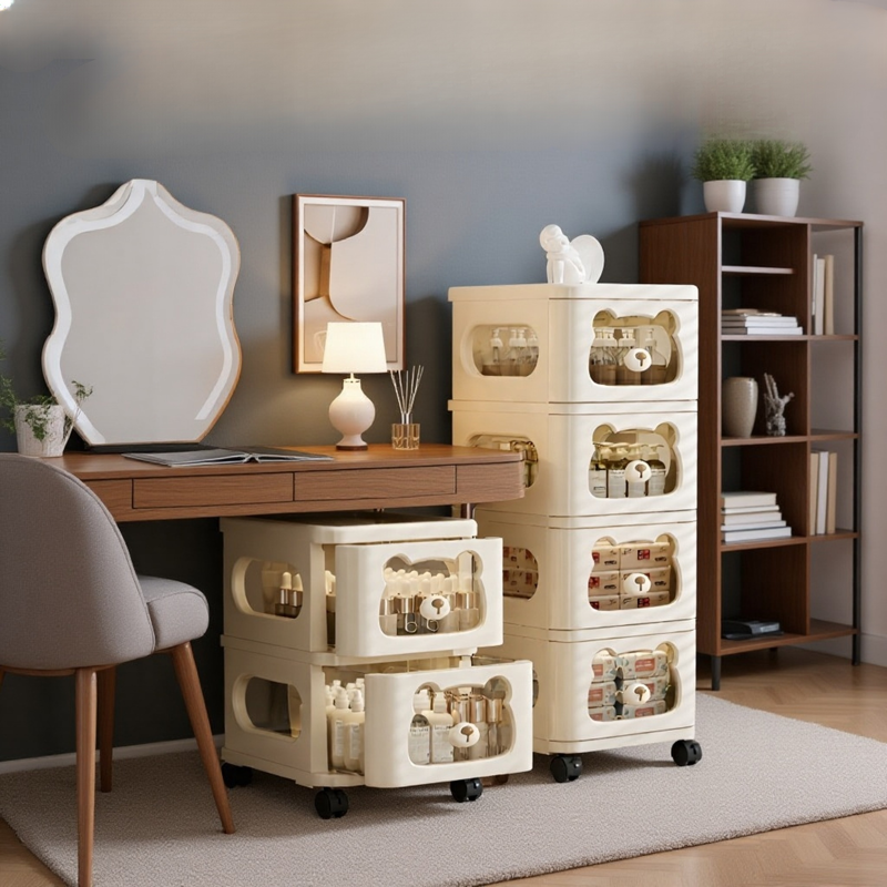 Mehrschichtiges Lagerregal Multifunktions-Haushaltslagerschrank Wohnzimmer Kinderspielzeugschrank Ba