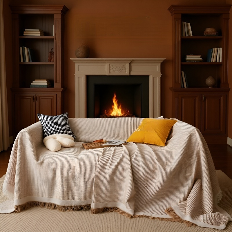 Vielseitige Sofadecke aus Baumwolle, Vollbezug Sofatuch, Sofahusse