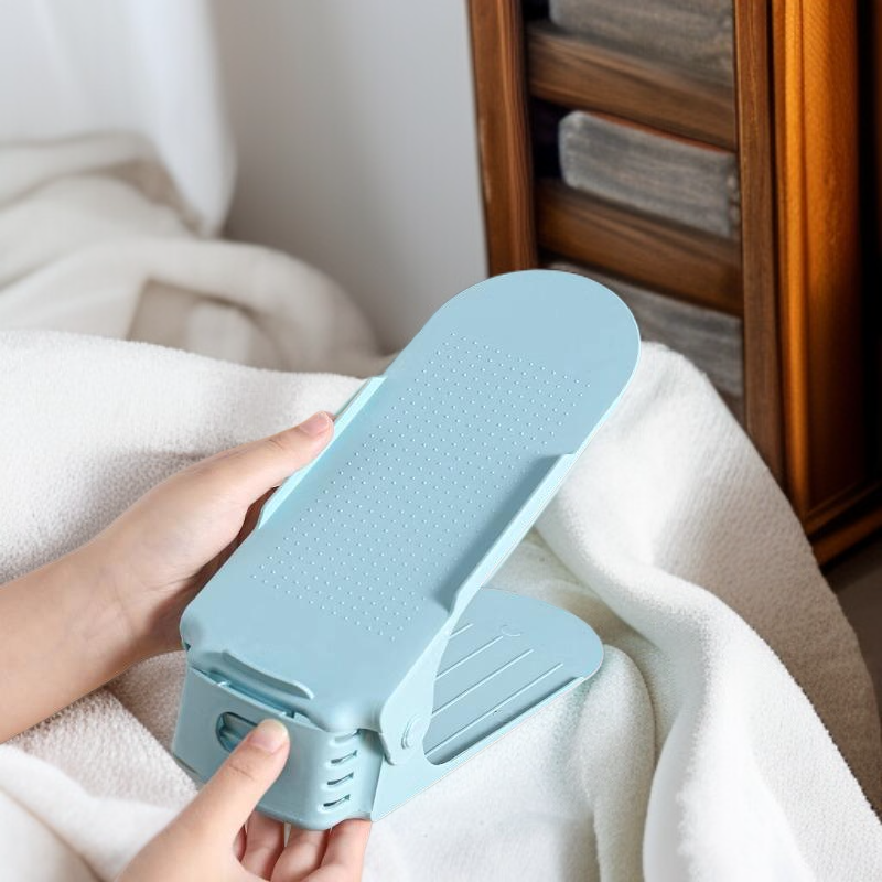 Étagère à chaussures multifonction à deux niveaux pour la maison, hauteur réglable, gain de place