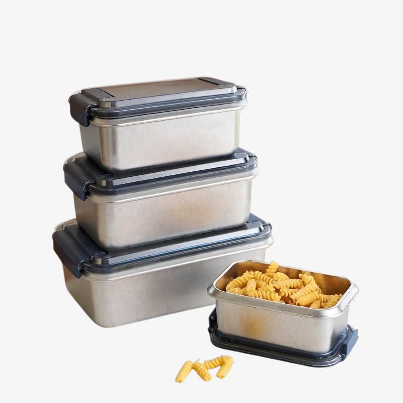 Stainless Steel 304 Heated Lunch Container with Plastic Handle and Lid – Food Storage Box