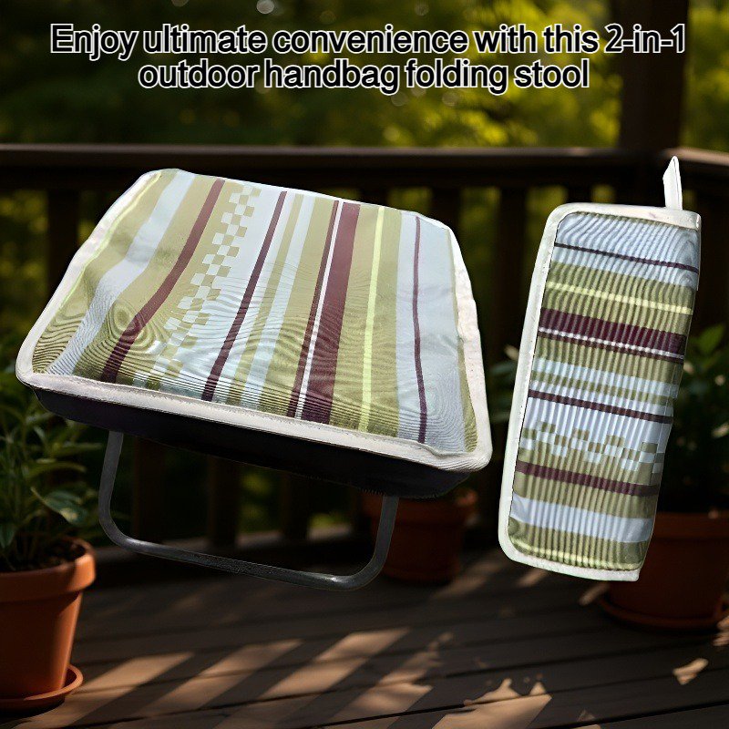 Outdoor handbag folding stool
