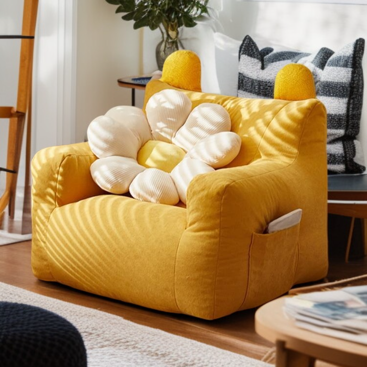 ボーイ キューティキャラクター ベビー用リラックスソファ 快適なビーンバッグソファ