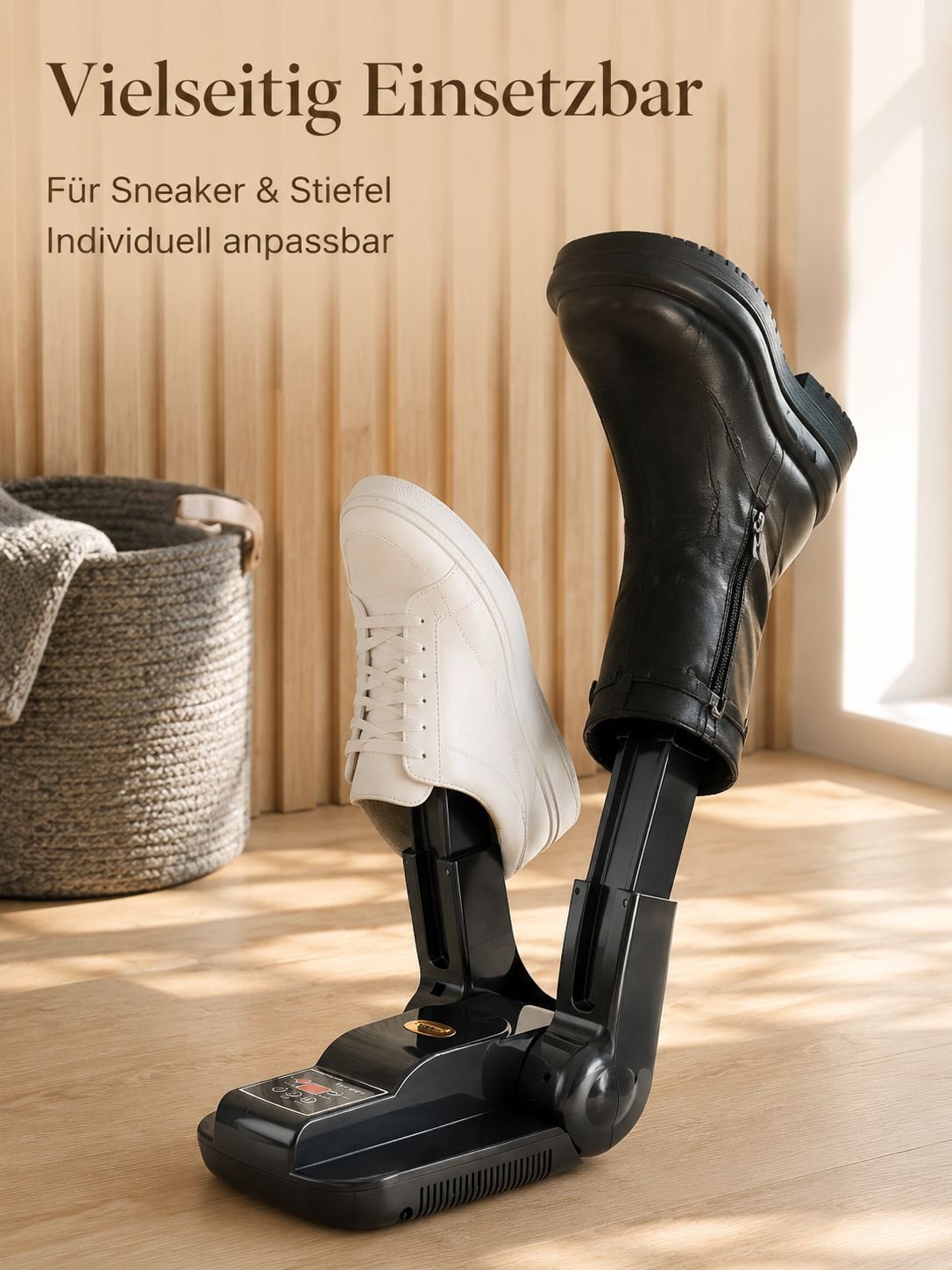 Intelligenter, ausziehbarer Schuhwärmer mit Desinfektion und multifunktionaler Trocknung