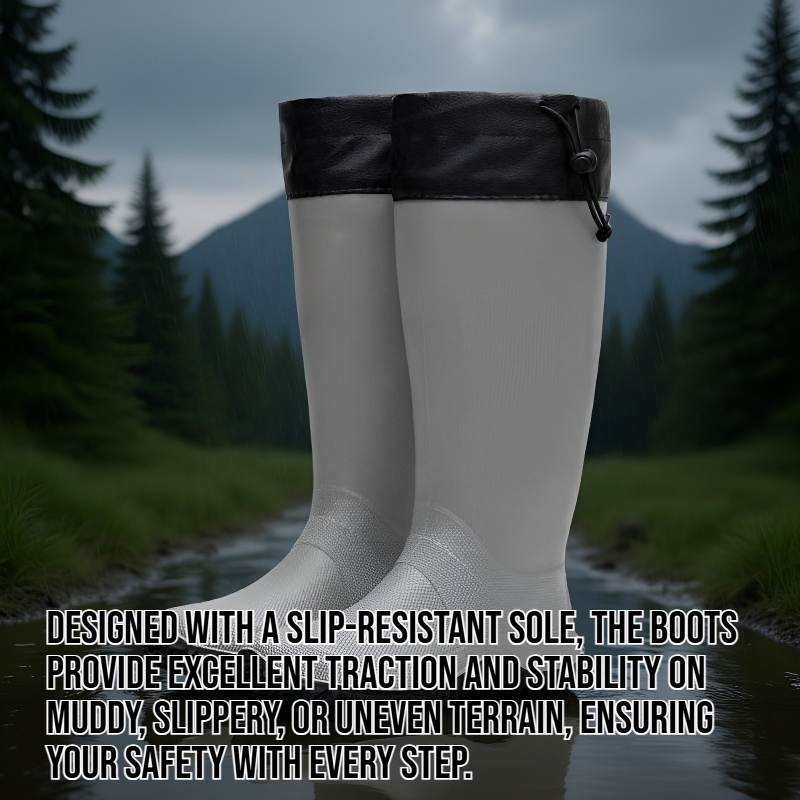 Foldable Rainforest Hiking Anti-slip Mid-calf Rain Boots