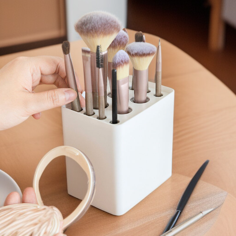 Transparente staubdichte Aufbewahrungsbox für Make-up-Pinsel