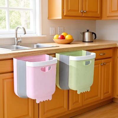 Cubo de basura plegable