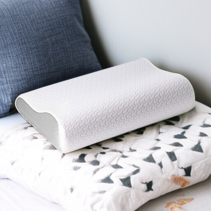 横向き寝用低反発枕 メモリーフォーム枕 頸椎保護 ネックピロー 寝心地抜群 低反発ネックピロー