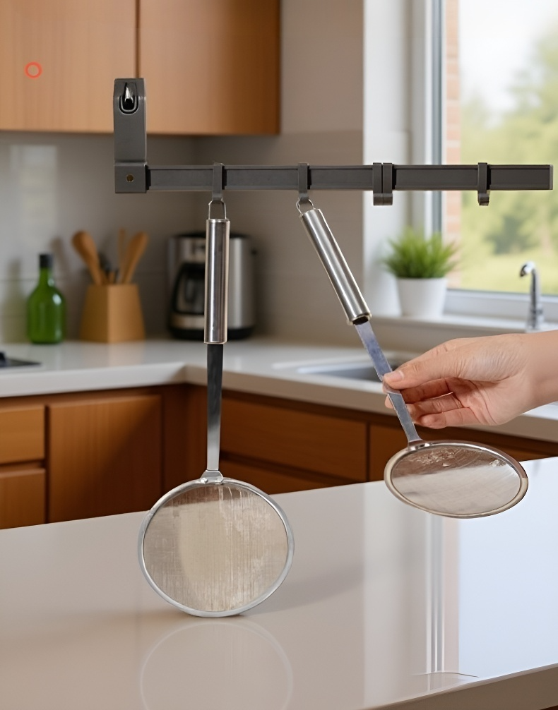 揚げ物調理に活躍する細目オイルレードル