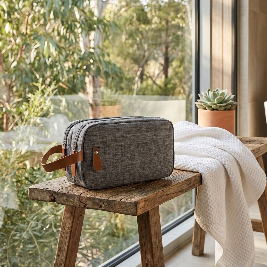 Stilvolle und elegante Herren Toilettenartikel Tasche