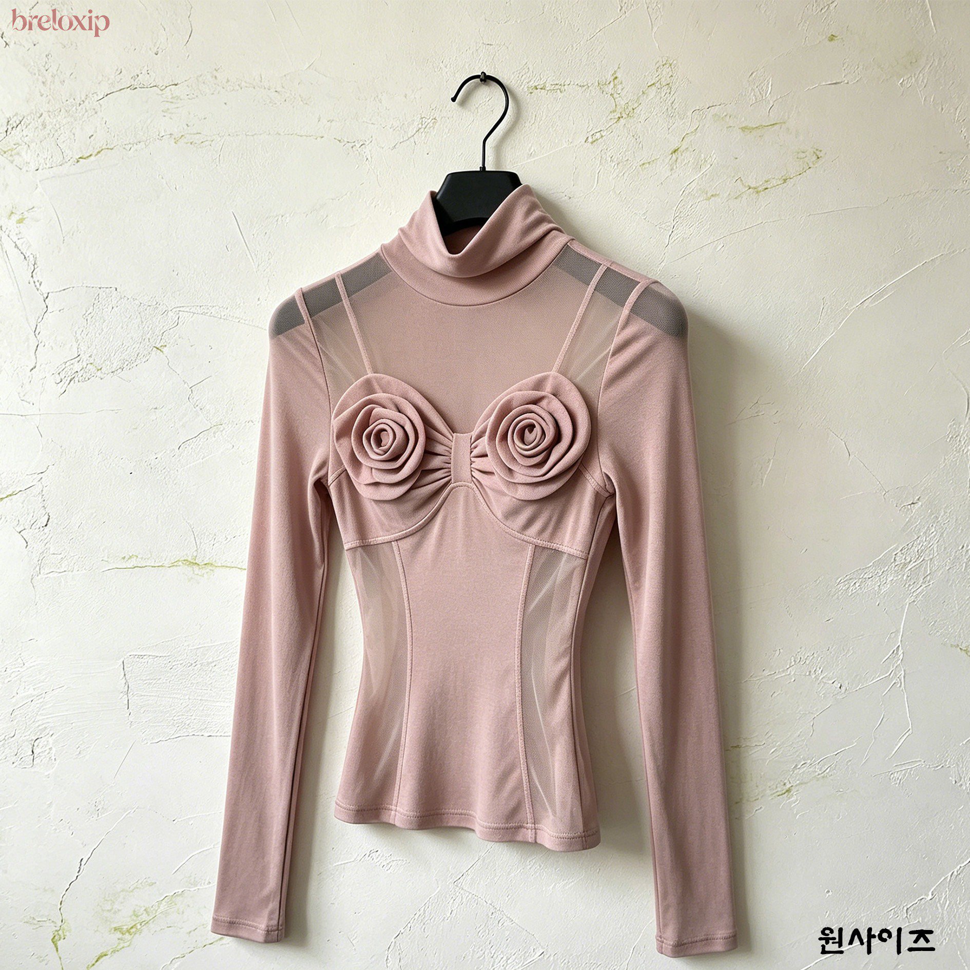 여성용 디자이너 탑 디테일 이미지