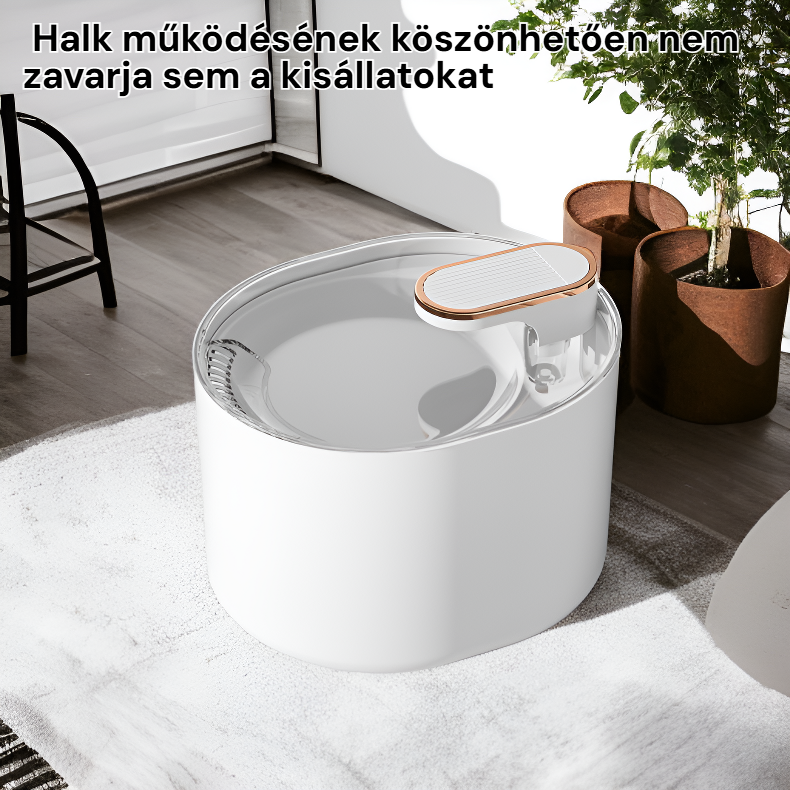 Automata szűrős és halk kisállat itató macskáknak és kutyáknak