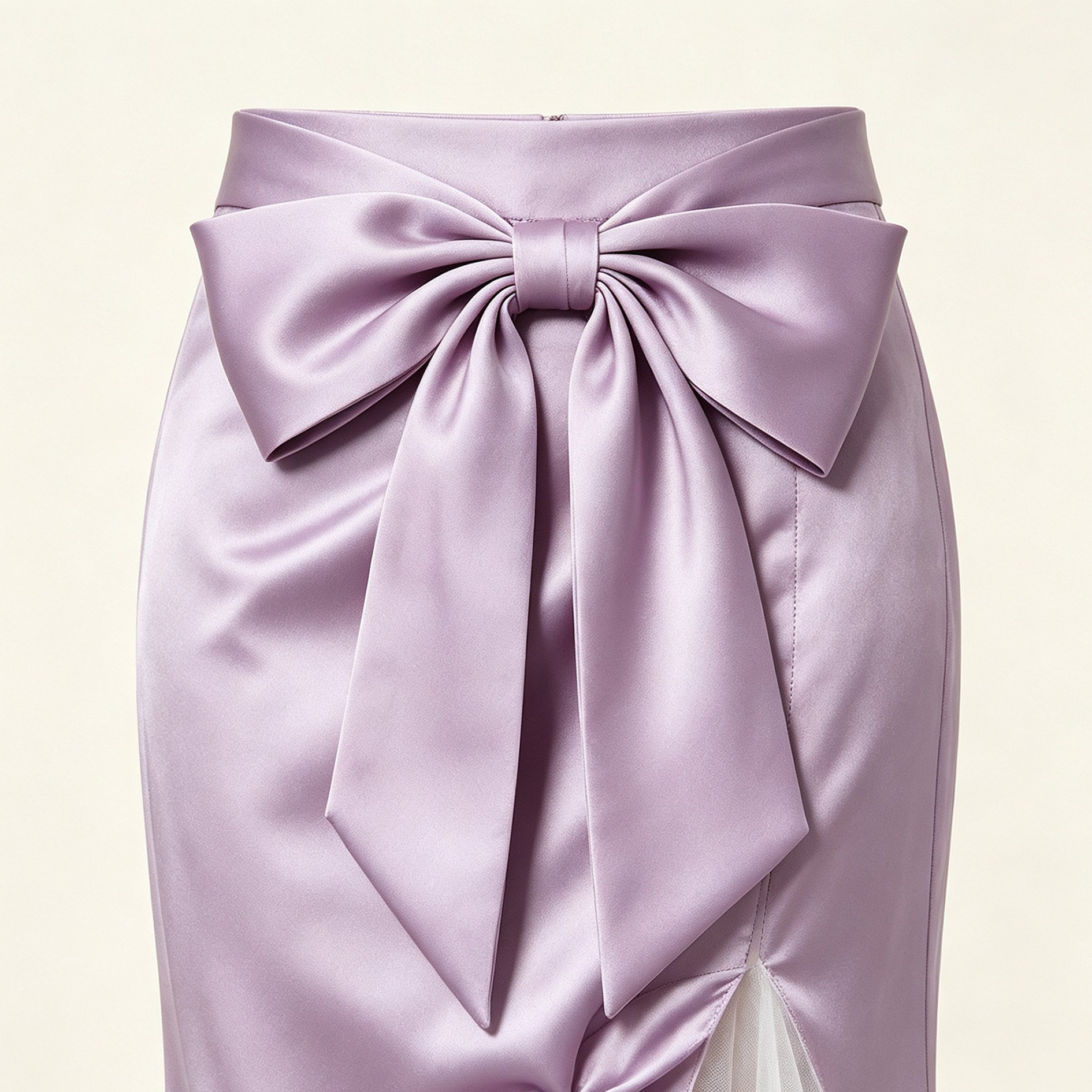 타로 리본 튤 피시테일 스커트