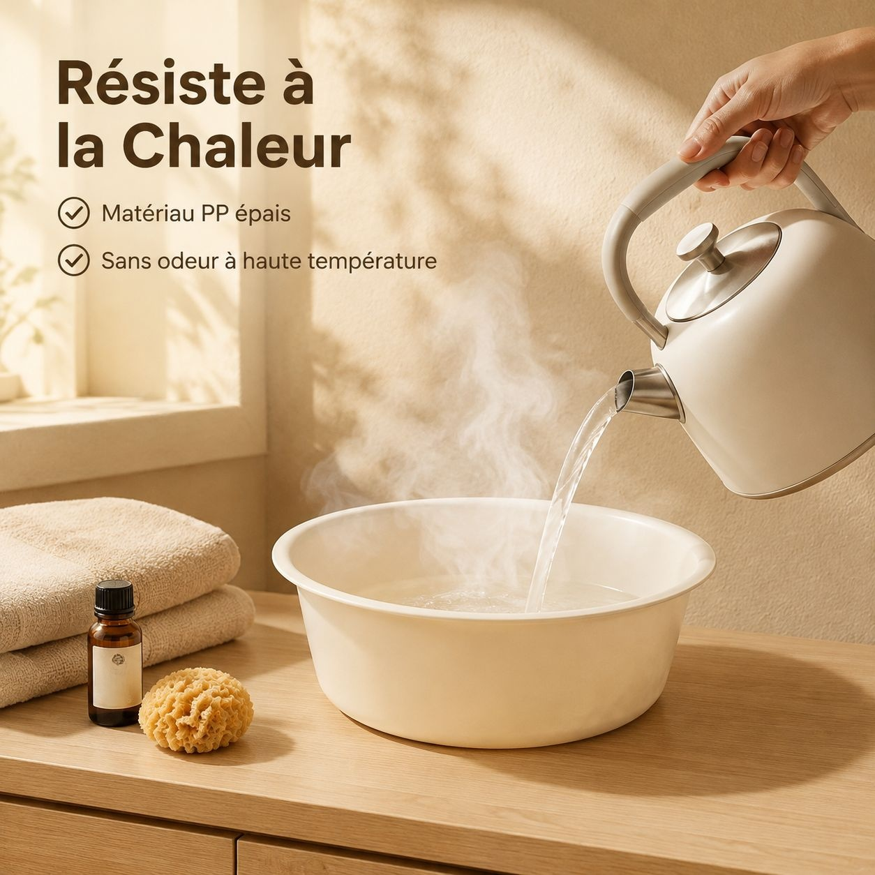 Bassin de lavage en plastique durable